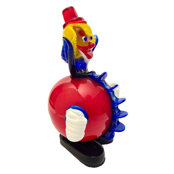 VTG Murano Italy Art Glass 7.5" BALL CLOWN FIGURINE Fratelli Pitau Sculpture - Picture 3 of 6